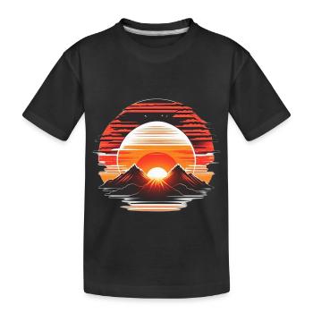 Optimistic Atmosphere and Fresh Morning Lighting - Kids' Premium Organic T-Shirt - black - Front