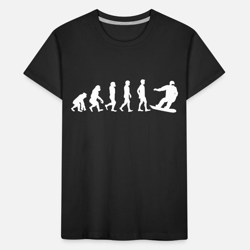 Evolution snowboarder T-shirt bio Premium Enfant