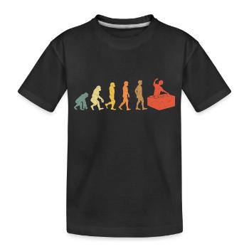 DJ Evolution vintage retro - Kids' Premium Organic T-Shirt - black - Front
