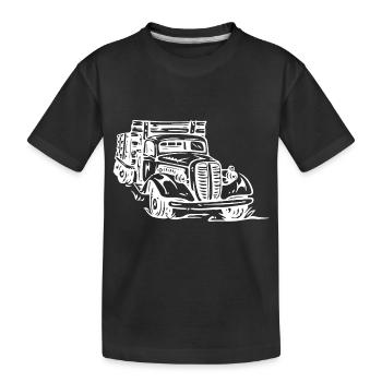 Vintage Pick-up Truck - Kinder Premium Bio T-Shirt - Schwarz - Vorne