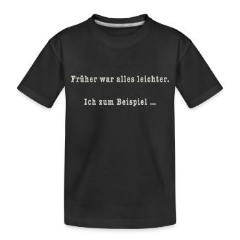 Plus tôt - T-shirt bio Premium Enfant - noir - Devant