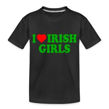 I love irish girls - Kinder Premium Bio T-Shirt - Schwarz - Vorne