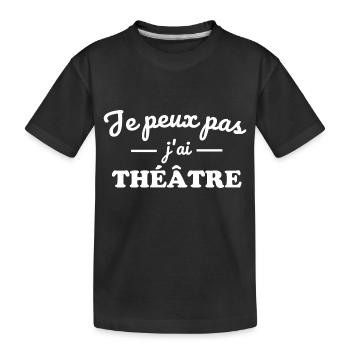 Ich kann kein Theater haben - Kinder Premium Bio T-Shirt - Schwarz - Vorne