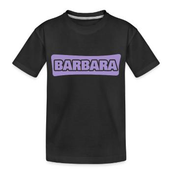 First name Barbara - Kids' Premium Organic T-Shirt - black - Front