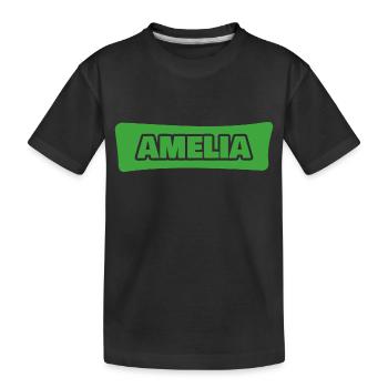 Geschenk für Amelia - Kinder Premium Bio T-Shirt - Schwarz - Vorne