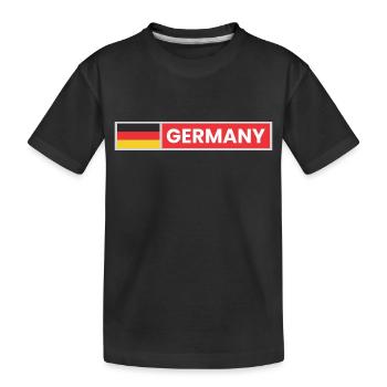Germany National Flag - Kids' Premium Organic T-Shirt - black - Front