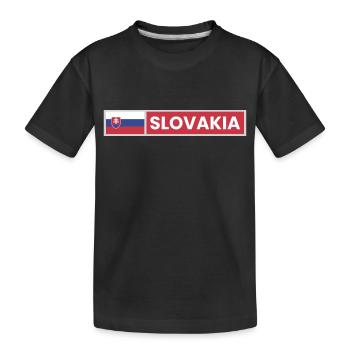 Slovakia National Flag - Kids' Premium Organic T-Shirt - black - Front