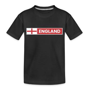 England National Flag - Kids' Premium Organic T-Shirt - black - Front