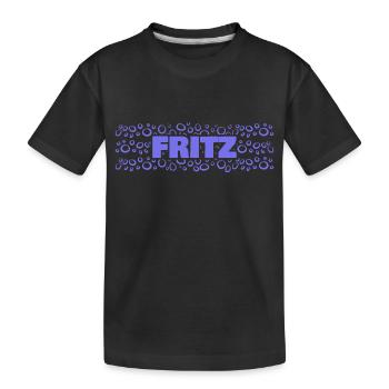 First name Fritz - Kids' Premium Organic T-Shirt - black - Front