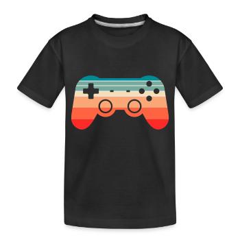 Gamer Gaming Gamepad - Kids' Premium Organic T-Shirt - black - Front