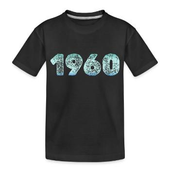 1960 - Kids' Premium Organic T-Shirt - black - Front