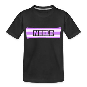 Neele - Kinder Premium Bio T-Shirt - Schwarz - Vorne
