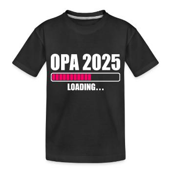 Opa 2025 - Kinder Premium Bio T-Shirt - Schwarz - Vorne