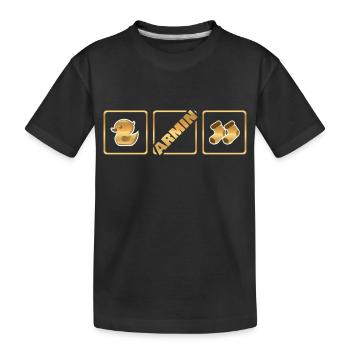 Birth Armin - Kids' Premium Organic T-Shirt - black - Front