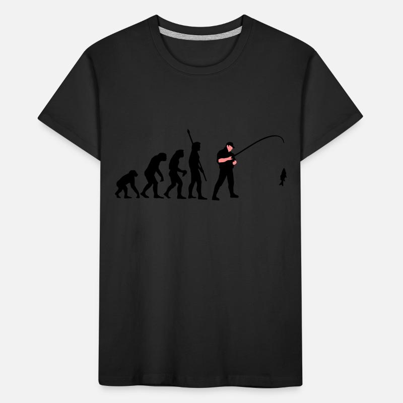 evolution_angler_a_2c_fisch Kinder Premium Bio T-Shirt