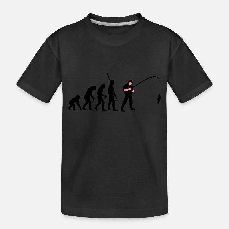 evolution_angler_a_2c_fisch - T-shirt bio Premium Enfant - noir