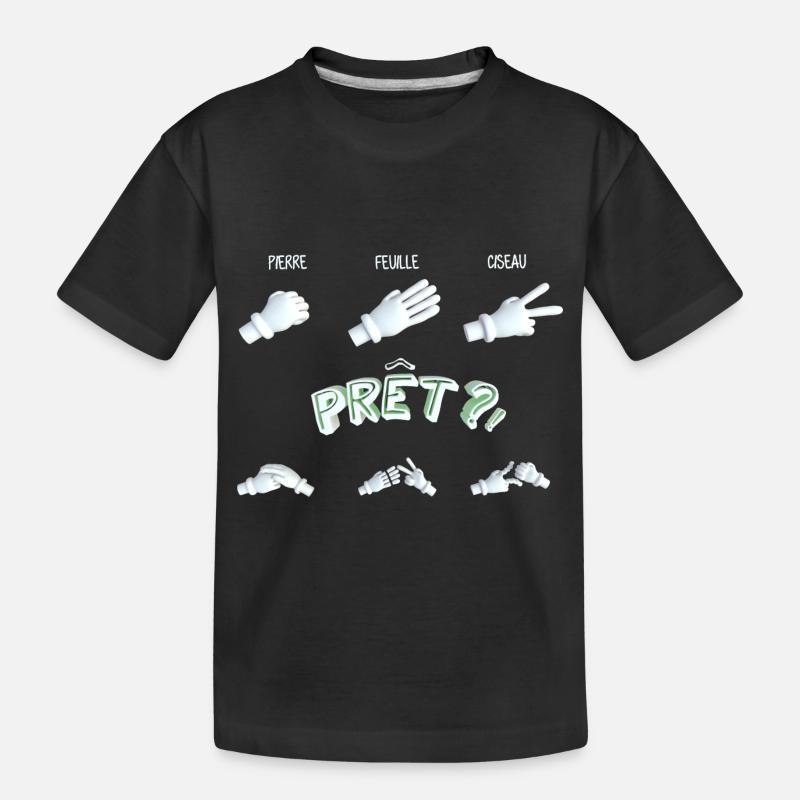 Pierre, Feuille, Ciseau - T-shirt bio Premium Enfant - noir