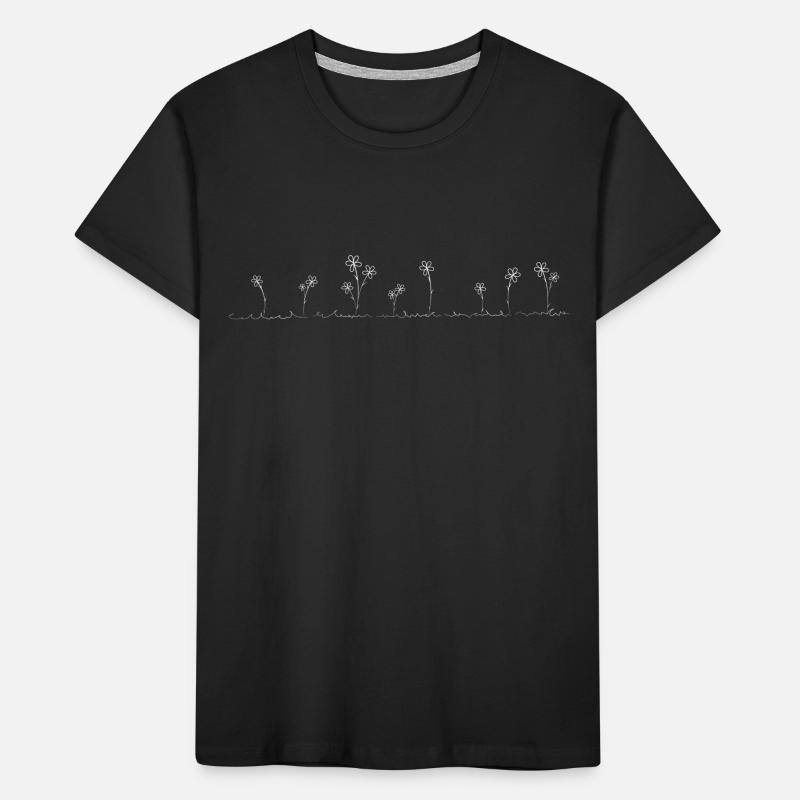 flower meadow white Kids' Premium Organic T-Shirt