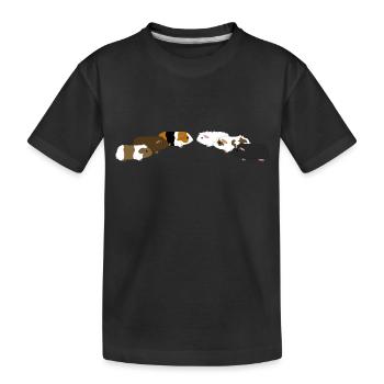 Sechs Meerschweinchen 2 - Kinder Premium Bio T-Shirt - Schwarz - Vorne