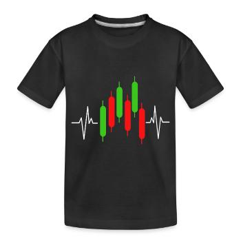 stock exchange - Kids' Premium Organic T-Shirt - black - Front
