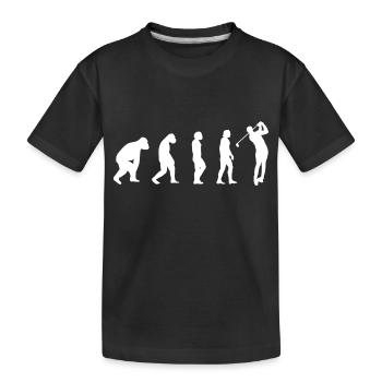 Golfschläger Golf Evolution Golfball Golfer Sport - Kinder Premium Bio T-Shirt - Schwarz - Vorne