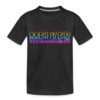 melker rs regenbogen - Kinder Premium Bio T-Shirt - Schwarz - Vorne