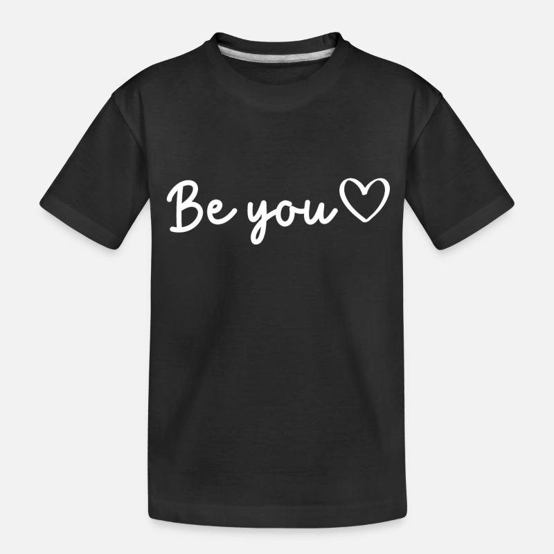 Sei du | Motivierendes Zitat - Kinder Premium Bio T-Shirt - Schwarz