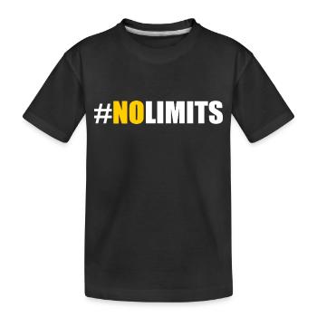 No limits - Kids' Premium Organic T-Shirt - black - Front