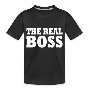 The real boss - Kinder Premium Bio T-Shirt - Schwarz - Vorne