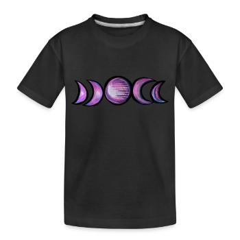 Phases de la Lune - T-shirt bio Premium Enfant - noir - Devant