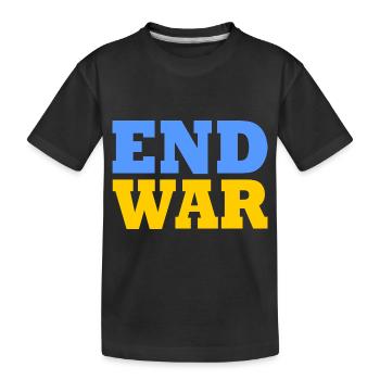End war - Kinder Premium Bio T-Shirt - Schwarz - Vorne