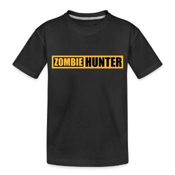 Chasseur de zombies Citation d’Halloween - T-shirt bio Premium Enfant - noir - Devant