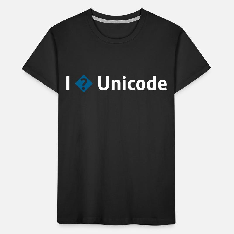 I Love Unicode / I Hate Unicode / I ? Unicode Kids' Premium Organic T-Shirt