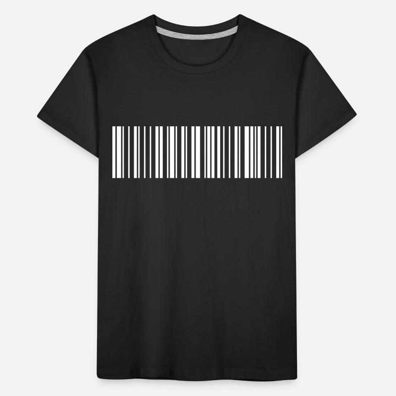 QR-Code weiß Kinder Premium Bio T-Shirt