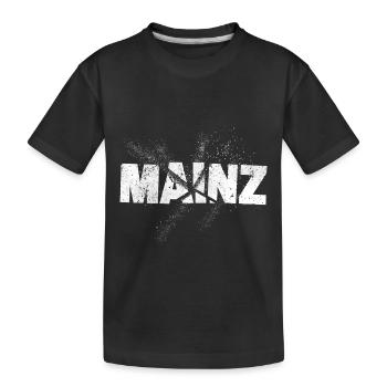 Mainz Germany City Font Grunge Splash - Kids' Premium Organic T-Shirt - black - Front