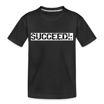 SUCCEED!: - Kinder Premium Bio T-Shirt - Schwarz - Vorne