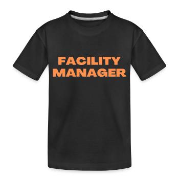 Facility Manager In-house technician Caretaker - Kids' Premium Organic T-Shirt - black - Front