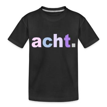 8. Geburtstag Acht Jahre alt Geschenk - Kinder Premium Bio T-Shirt - Schwarz - Vorne
