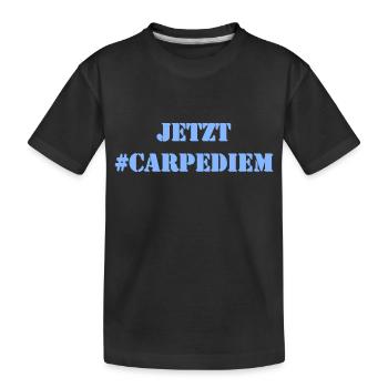 JETZT - Carpe Diem - Kinder Premium Bio T-Shirt - Schwarz - Vorne