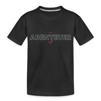 Das Abenteuer ruft - Kinder Premium Bio T-Shirt - Schwarz - Vorne