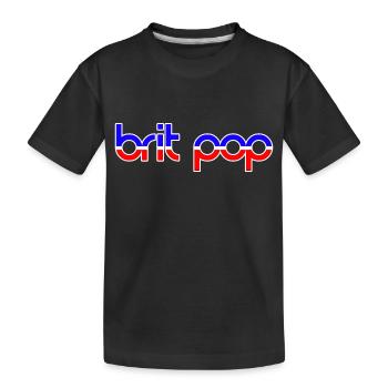 BRIT POP - Kids' Premium Organic T-Shirt - black - Front