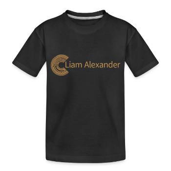 For Liam Alexander - Kids' Premium Organic T-Shirt - black - Front