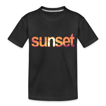 Sunset - Kids' Premium Organic T-Shirt - black - Front