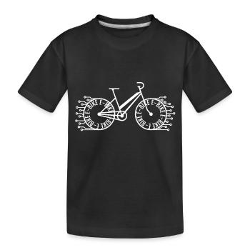E Bike Fahrrad - Kinder Premium Bio T-Shirt - Schwarz - Vorne
