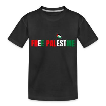 Free Palestine - Kids' Premium Organic T-Shirt - black - Front