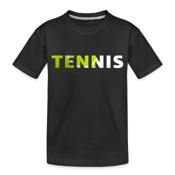 Tennis-originelle Geschenkidee - Kinder Premium Bio T-Shirt - Schwarz - Vorne