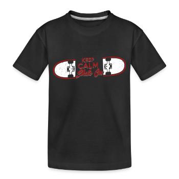Keep Calm Skate Sur Skateboard Skater Skateboard - T-shirt bio Premium Enfant - noir - Devant