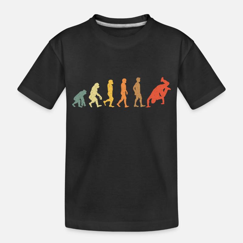 Breakdance Evolution vintage rétro - T-shirt bio Premium Enfant - noir