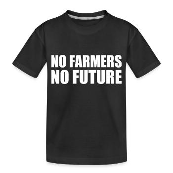 no farmers no future - Kinder Premium Bio T-Shirt - Schwarz - Vorne
