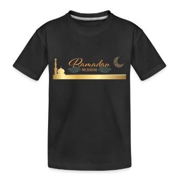 Ramadan Mubarak - Kinder Premium Bio T-Shirt - Schwarz - Vorne